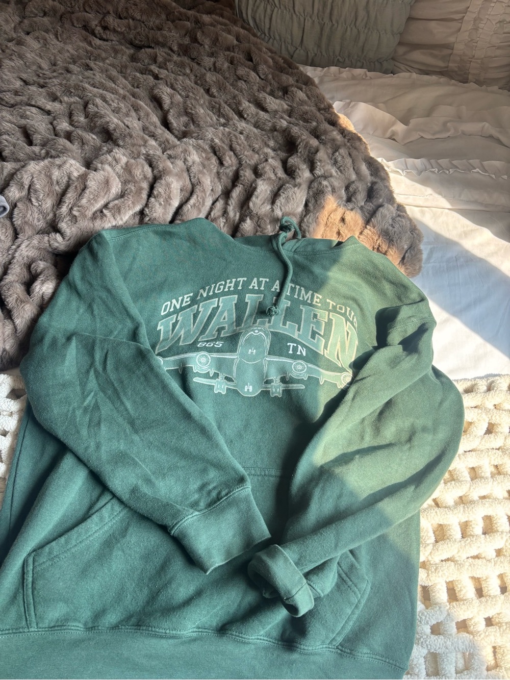 Green Graphic Morgan Wallen Pullover Hoodie Sweater - One Night At A Time